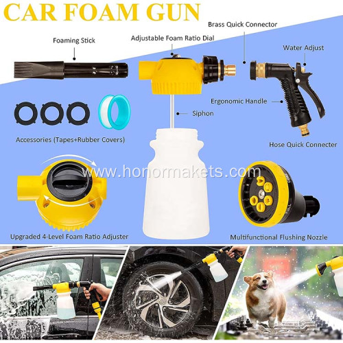 27 Pcs Car Wash Kit with Foam Gun Sprayer foam cleaning washing cleaning kit for car equipment Adjustable Nozzle Drill Brush Set